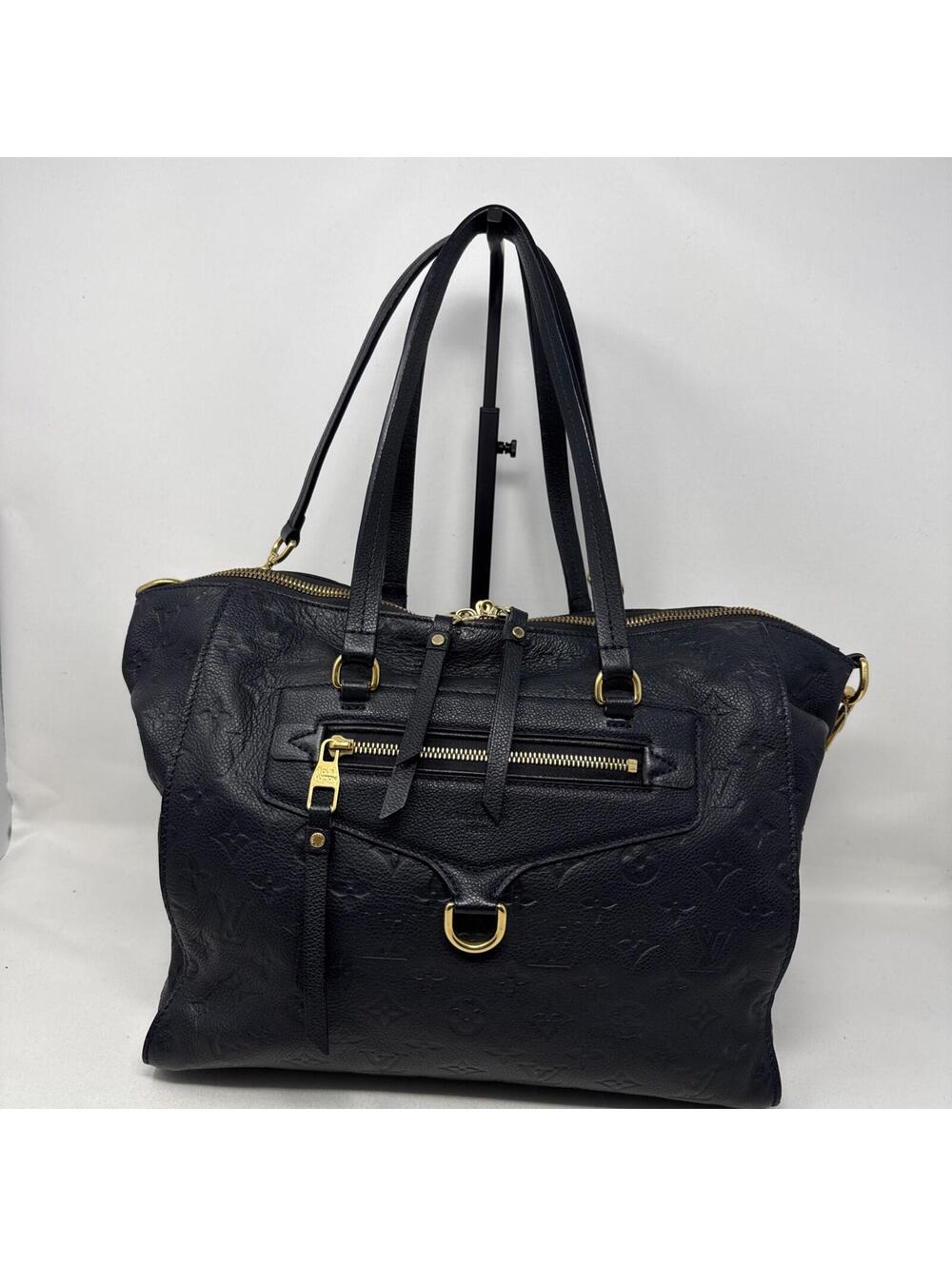 Louis Vuitton Dark Blue lumineuse Empriente Tote With COA GHW